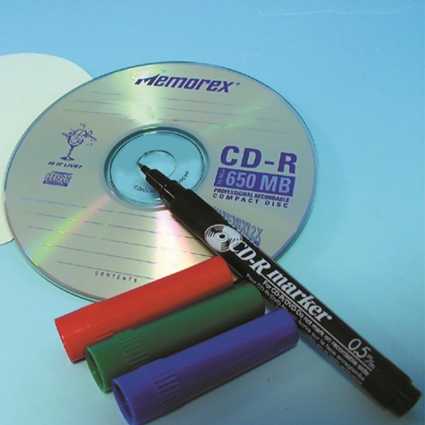 FABER CASTELL Feutre MULTIMARK pour écriture sur CD/DV pointe fine encre  Noire permanente